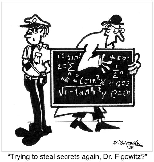 'Trying to steal secrets again, Dr. Figowitz?'
