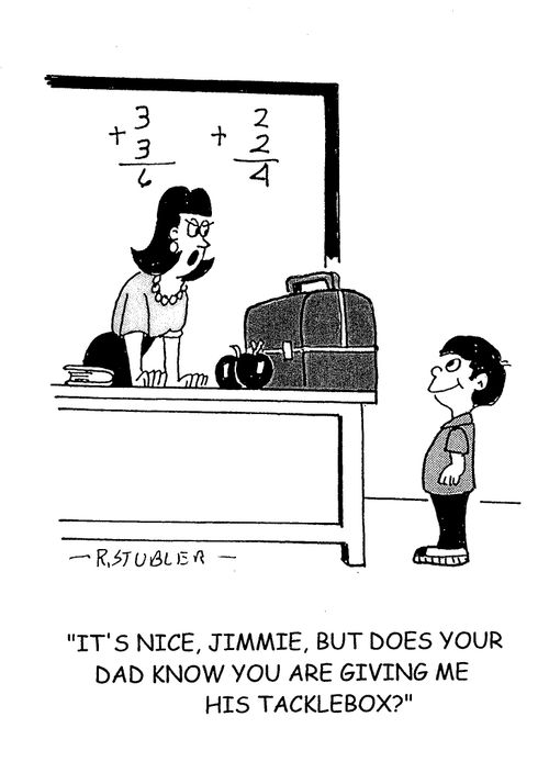 'It's nice, Jimmie, but does your dad know you're giving me his tacklebox?'