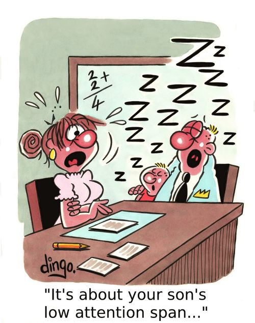 'It's about your son's low attention span,,,'