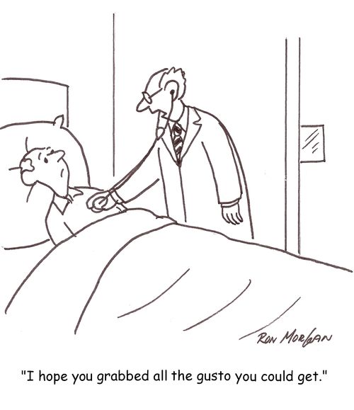 'I hope you grabbed all the gusto you could get.'