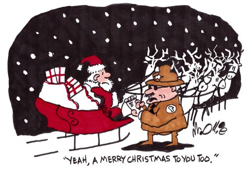 "Yeah, a merry Christmas to you too."