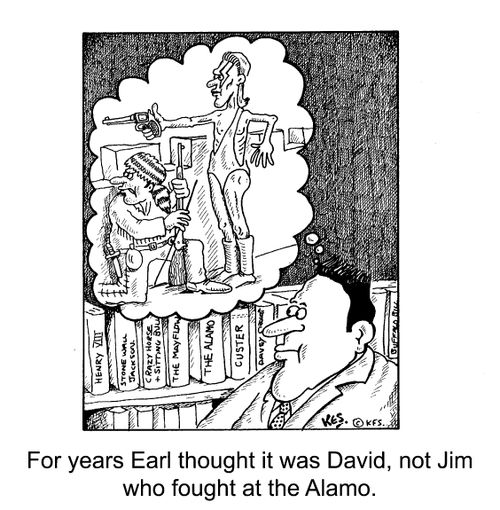 'For years Earl thought it was David, not Jim who fought at the Alamo'