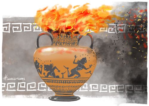 Greece on fire
