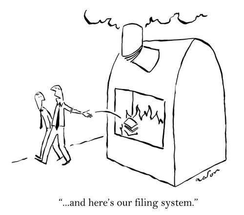 '...and here's our filing system.'