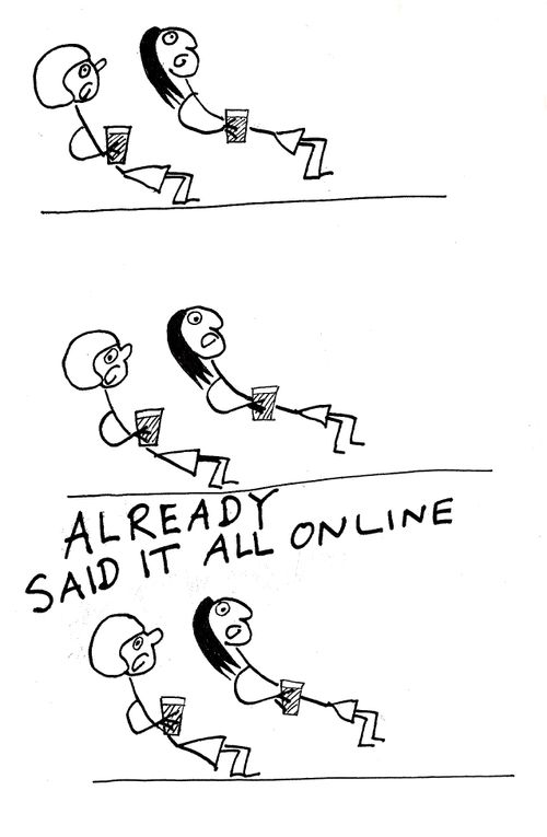Girls in bar not speaking - ALREADY SAID IT ALL ONLINE