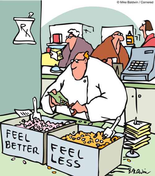 Feel better and Feel less medicine.