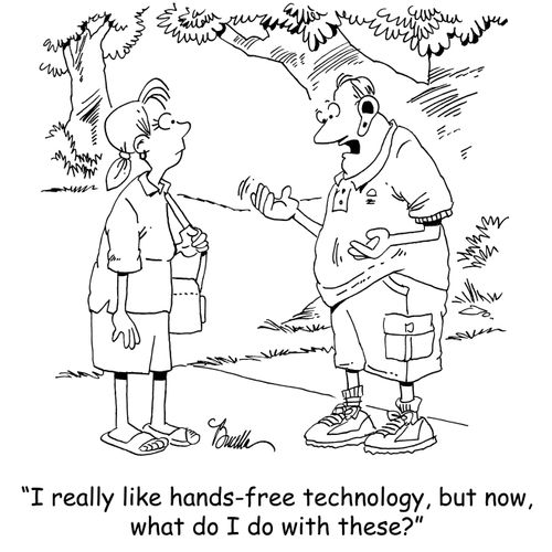 'I really like hands-free technology, but now, what do I do with these?'