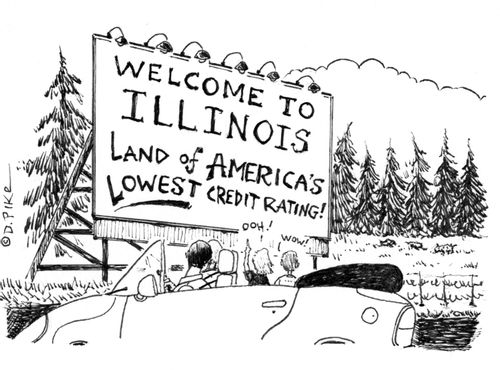 "Welcome to Illinois: Land of America's lowest credit rating!"