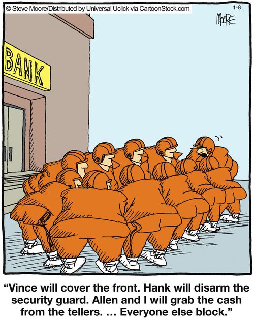 'Vice will cover the front. Hank will disarm the security guard. Allen and I will grab the cash...'