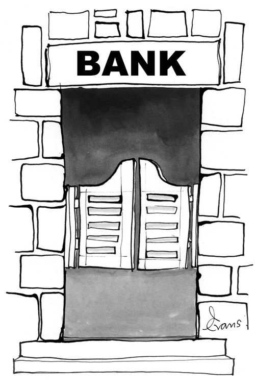 Bank (with saloon type doors)