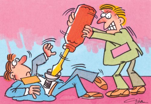 Man getting screwed by another man
