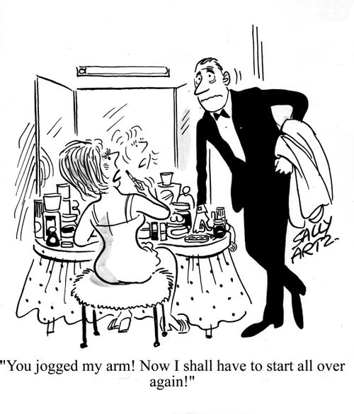 'You jogged my arm! Now I shall have to start all over again!'