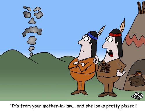 'It's from your mother-in-law... and she looks pretty pissed!'