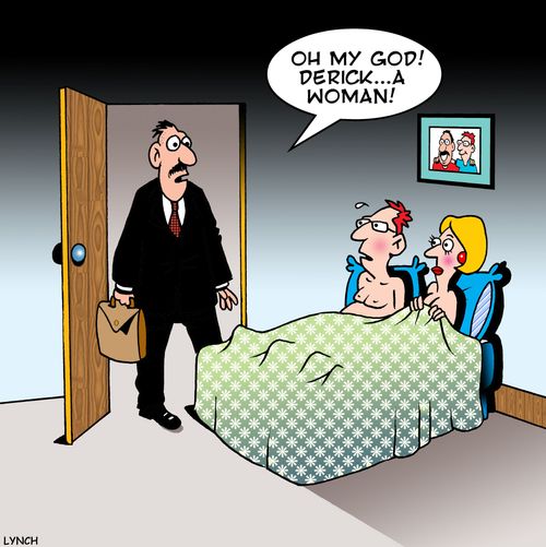 'Oh my God! Derick. . .A woman!'