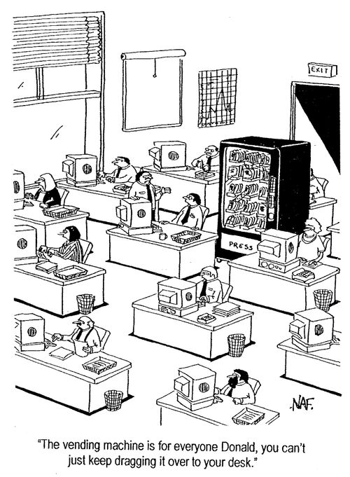 "...you can't just keep dragging it to your desk."