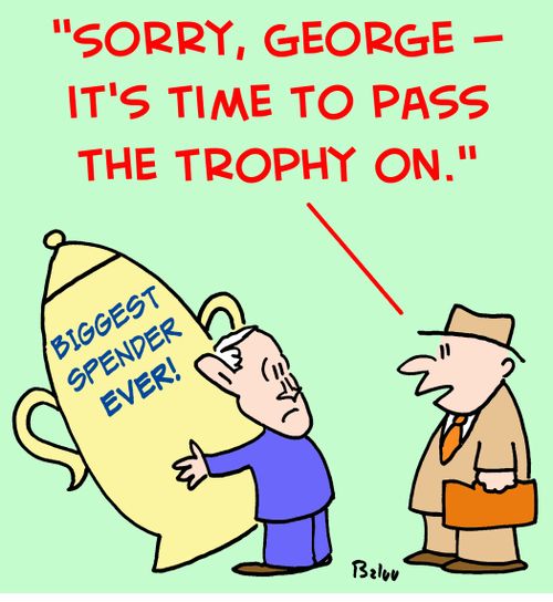 "Sorry, George - it's time to pass the trophy on."