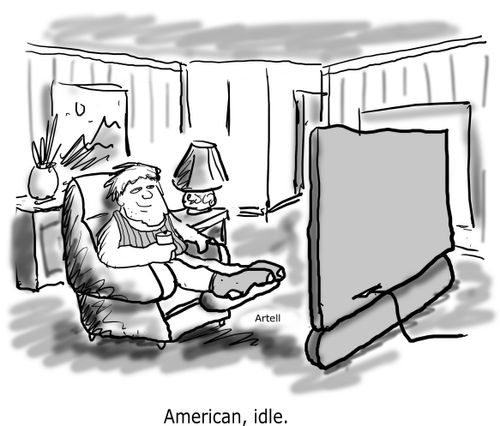 'American, idle.' 