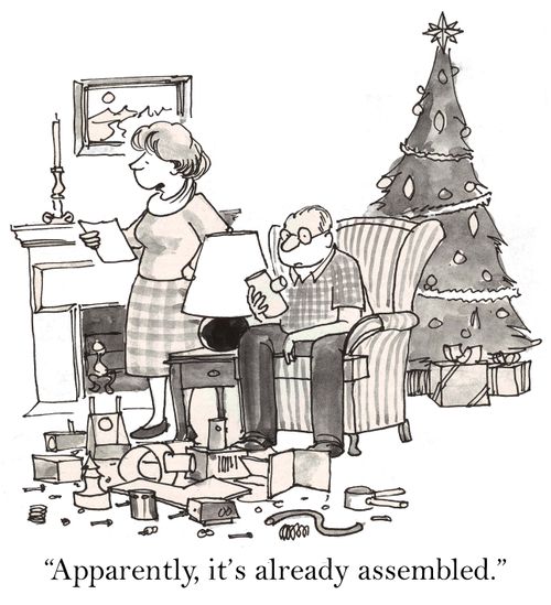 'Apparently, it's already assembled.'