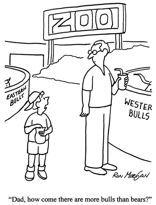 'Dad, how come there are more bulls than bears?'