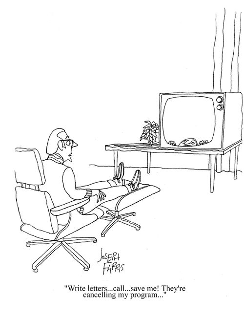 'Write letters...call...save me! They're canceling my program...'