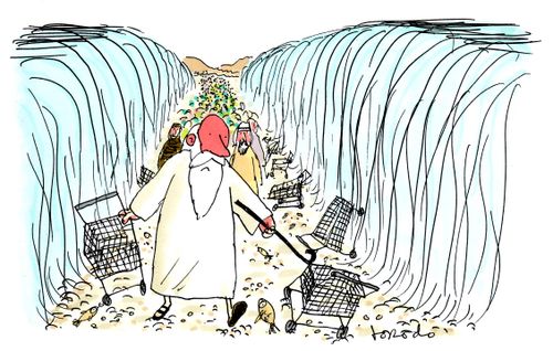 Moses clears debris from floor of Red Sea