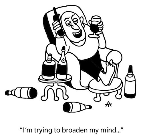 'I'm trying to broaden my mind...'