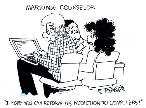 'I hope you can reform his addiction to computers!'