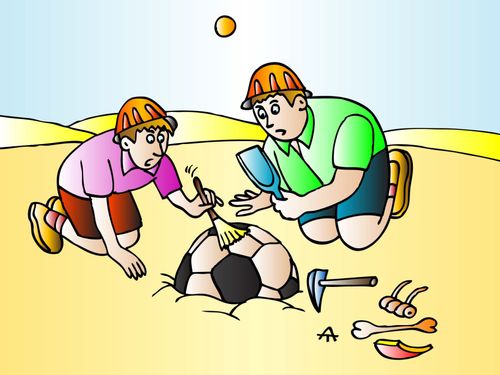 Archaeologists discover a football