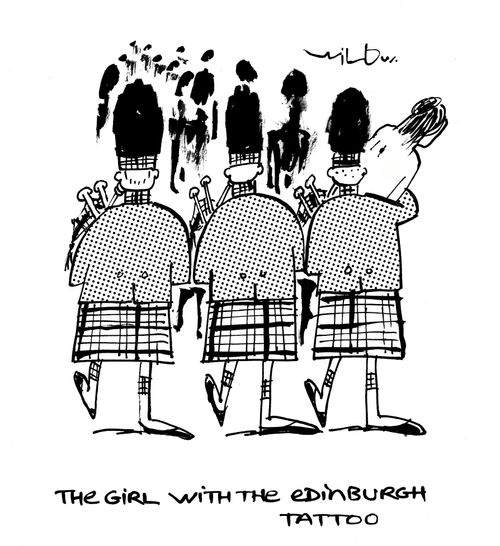 The girl with the Edinburgh tattoo.