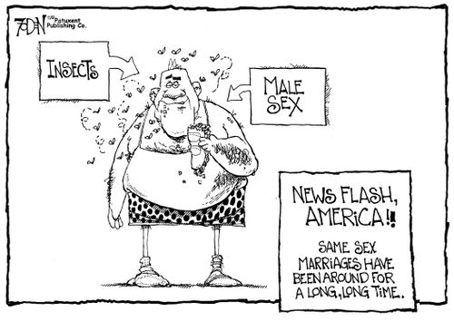 'News flash America!! Same Sex Marriages have been around for a long, long time...'