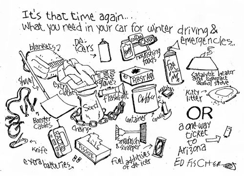It's that time again. . . what you need in your car for winter driving & emergencies. . .