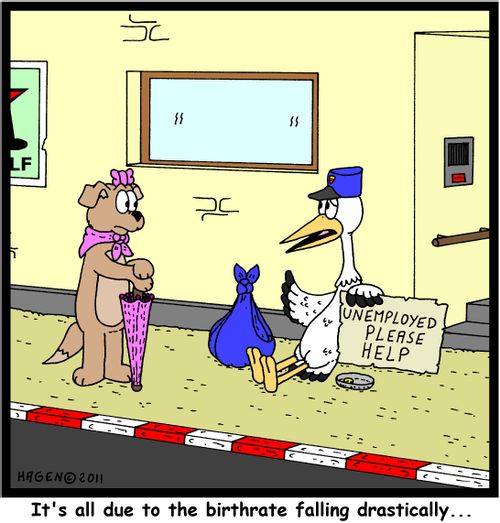 'It's all due to the birthrate falling drastically...'