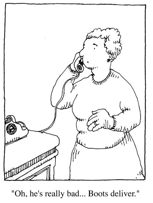Calling doctor - "Oh, he's really bad....the chemists deliver."