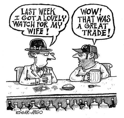 'Last week I got a lovely watch for my wife!'