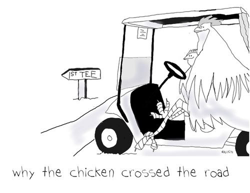 Why the chicken crossed the road.