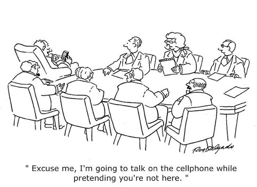 'Excuse me, I'm going to talk on the cellphone while pretending you're not here.'