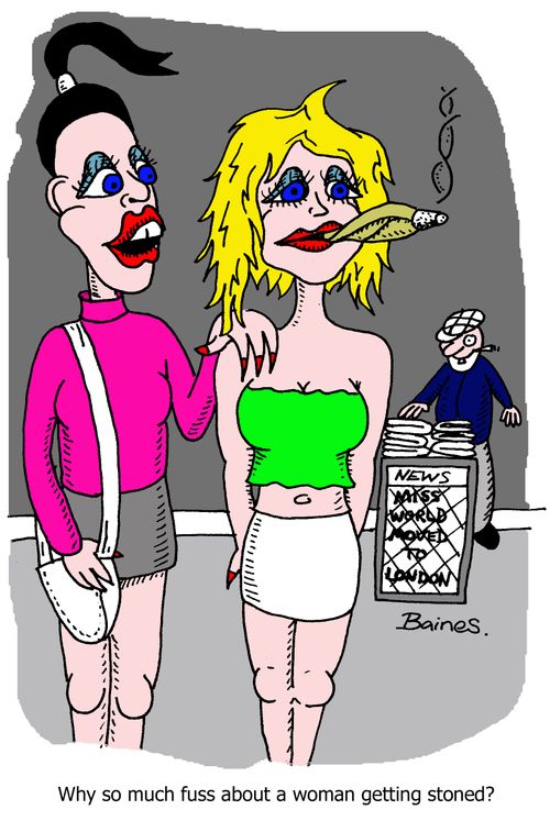 Headline: Miss World moved to London - 'Why so much fuss about a woman getting stoned?'