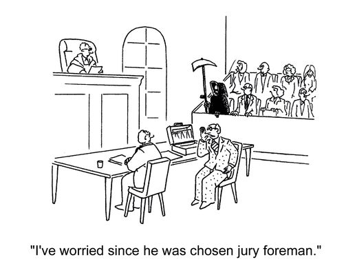 'I'm worried since he was chosen by jury foreman.'