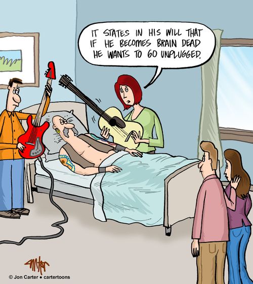 'It states in his will that if he becomes brain dead he wants to go unplugged.'
