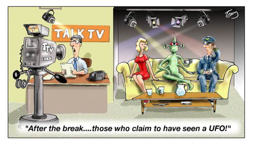 "After the break...those who claim to have seen a UFO!"