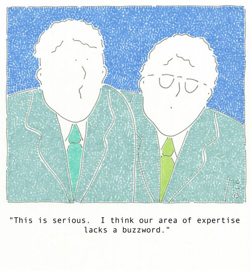 'This is serious. I think our area of expertise lacks a buzzword.'