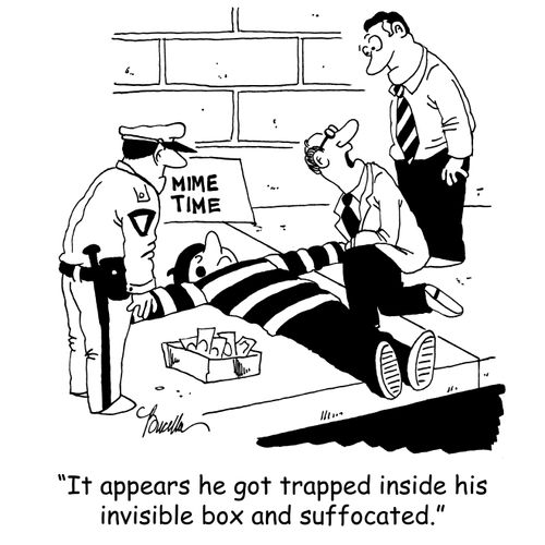 'It appears he got stuck trapped inside his invisible box and suffocated.'