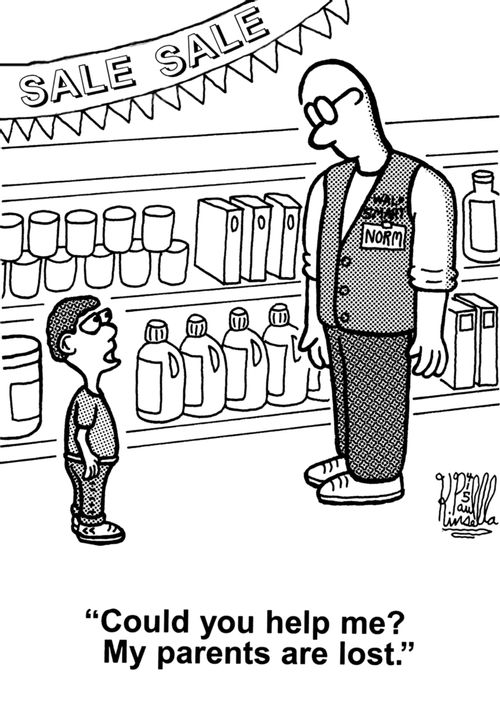 'Could you help me? My parents are lost.'