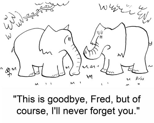 'This is goodbye, Fred, but of course, I'll never forget you.'