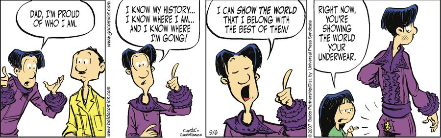 "Dad, I'm proud of who I am. I know my history...I know where I am...and I know where I'm going! I can show the world that I belong with the best of them!"