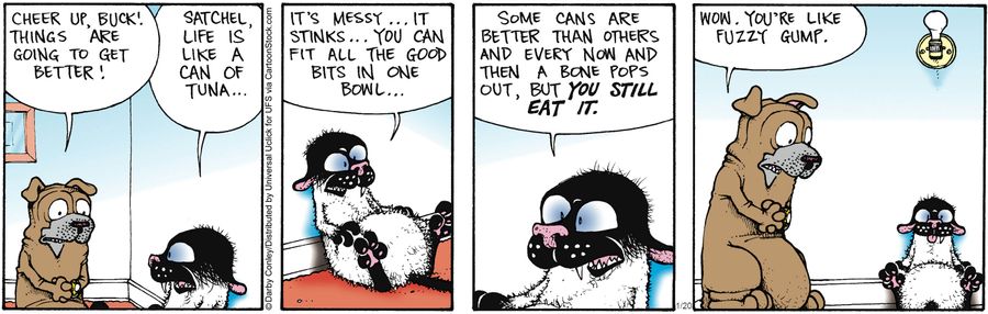 'Satchel, life is like a can of tuna...'