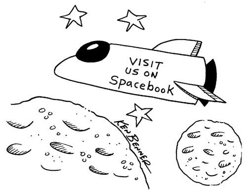 "Visit us on spacebook."