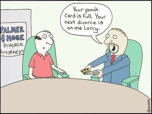 Punch Card: 'The next divorce is on me.'
