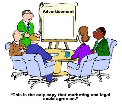 "This is the only copy that marketing and legal could agree on."