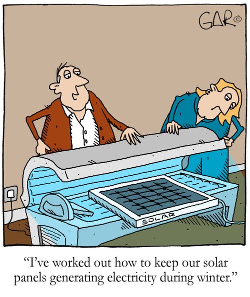 'I've worked out how to keep our solar panels generating electricity during winter.'